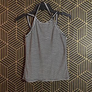 Ambiance black & white halter top M